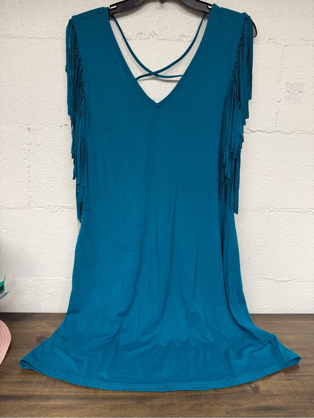 Idyllwind Teal Fringe Midi Dress